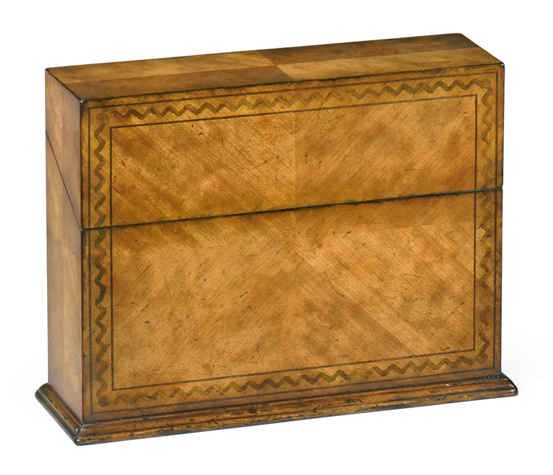 Langton Collection - Rectangular Walnut Rope Twist Placemat Box