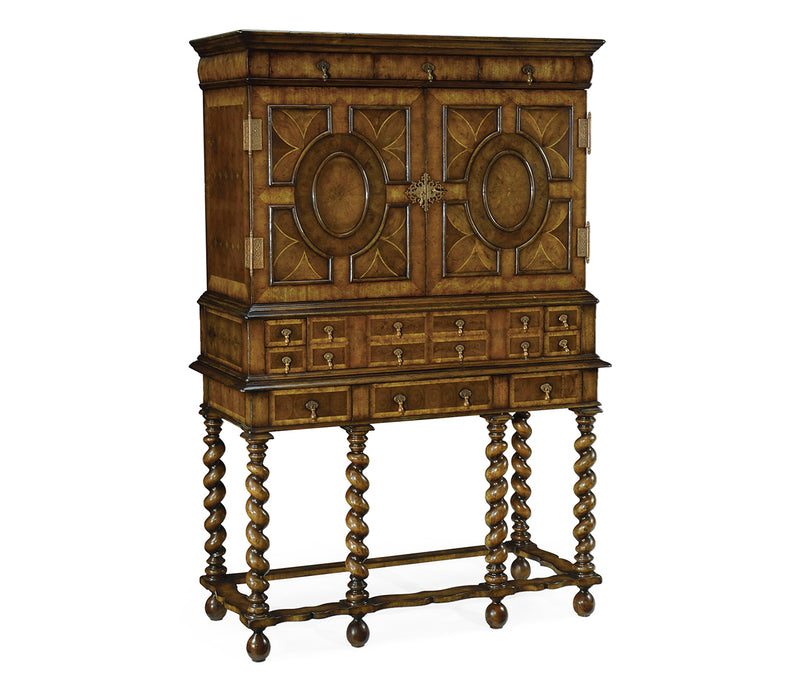 Windsor Collection - William & Mary Walnut & Oyster Drinks Cabinet