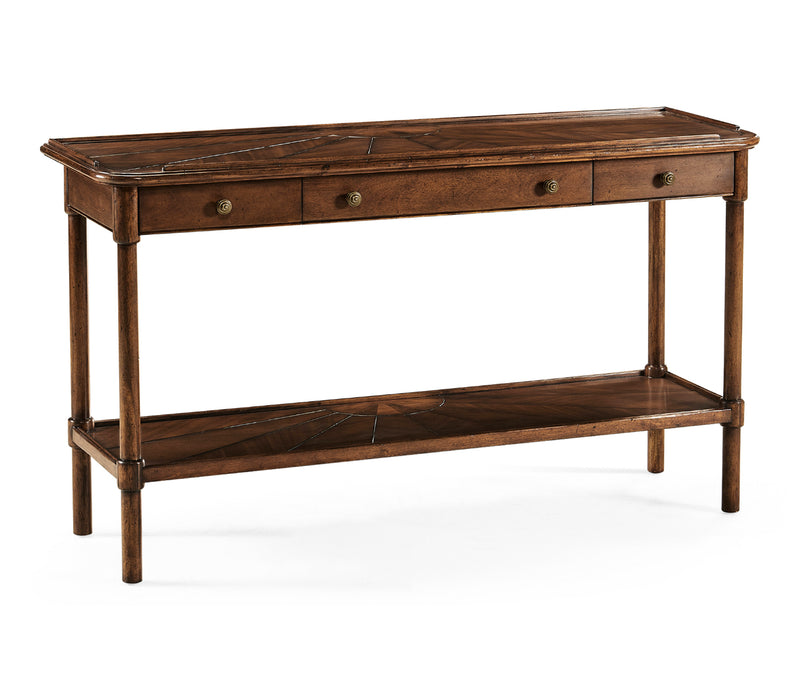 Country Farmhouse Collection - Rustic walnut console