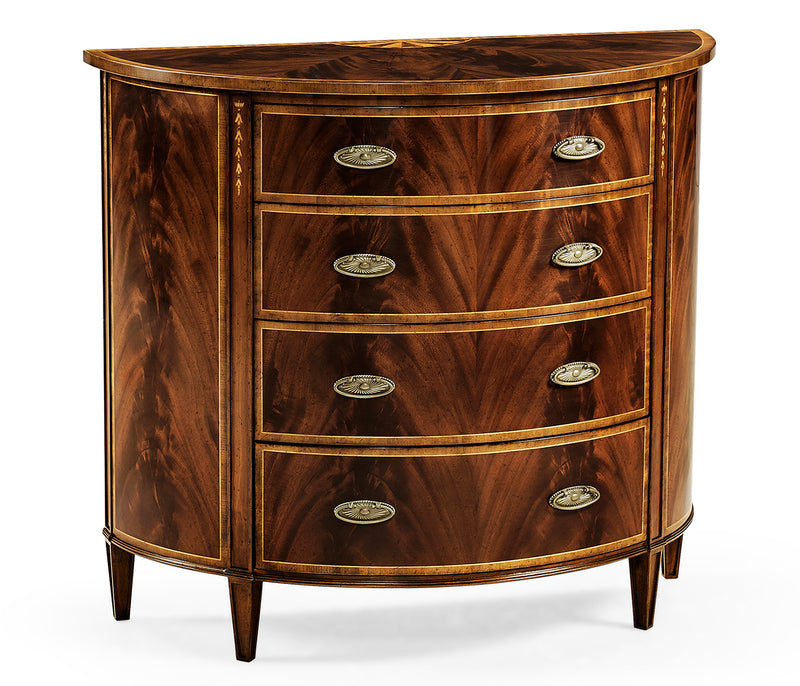 Buckingham Collection - Mahogany Demilune Chest of Drawers