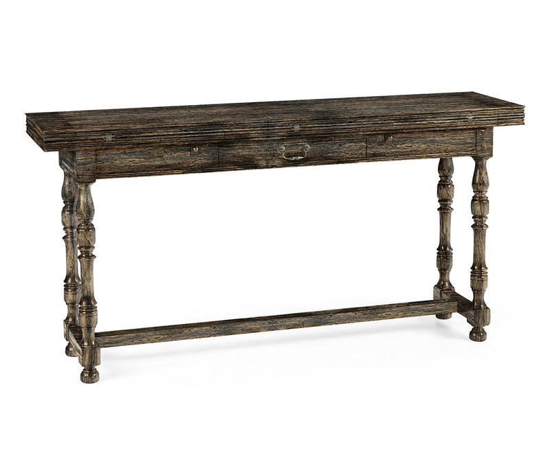 JC Edited - Casually Country Collection - Small Dark Driftwood Hunt Table