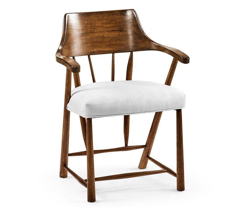 JC Edited - Casually Country Collection - Casual Walnut Captains Chair