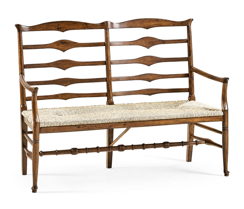 Country Farmhouse Collection - Traditional Ladderback Bench