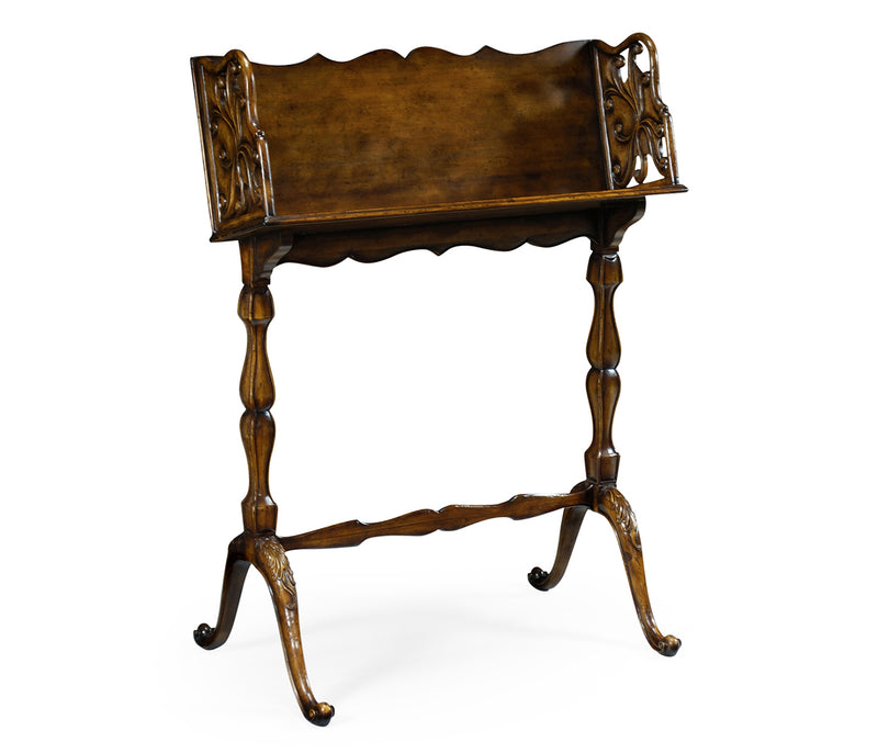 Windsor Collection - Victorian Walnut Floor Standing Book Trough