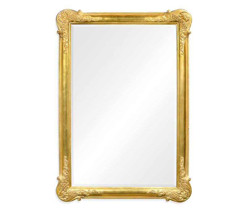 Versailles Collection - French 19th century tall rectangular gilded mirror (Plain)