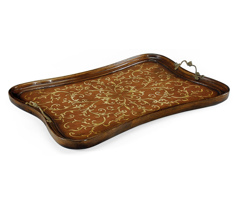 La Rochelle Collection - Rectangular Seaweed Marquetry Tray