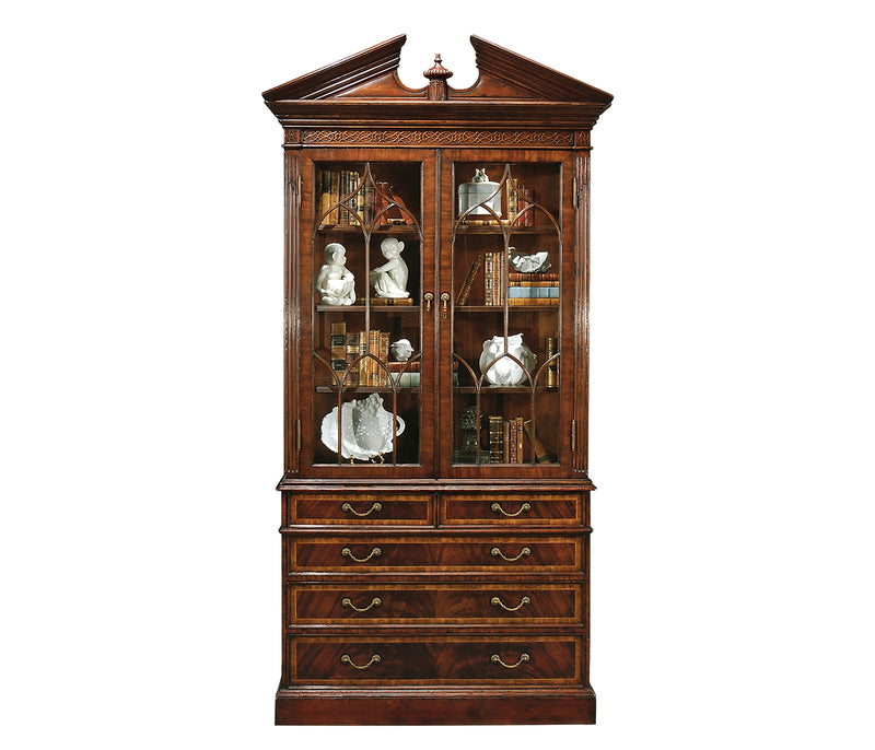 Buckingham Collection - Mahogany Glazed Display Cabinet with Drawers