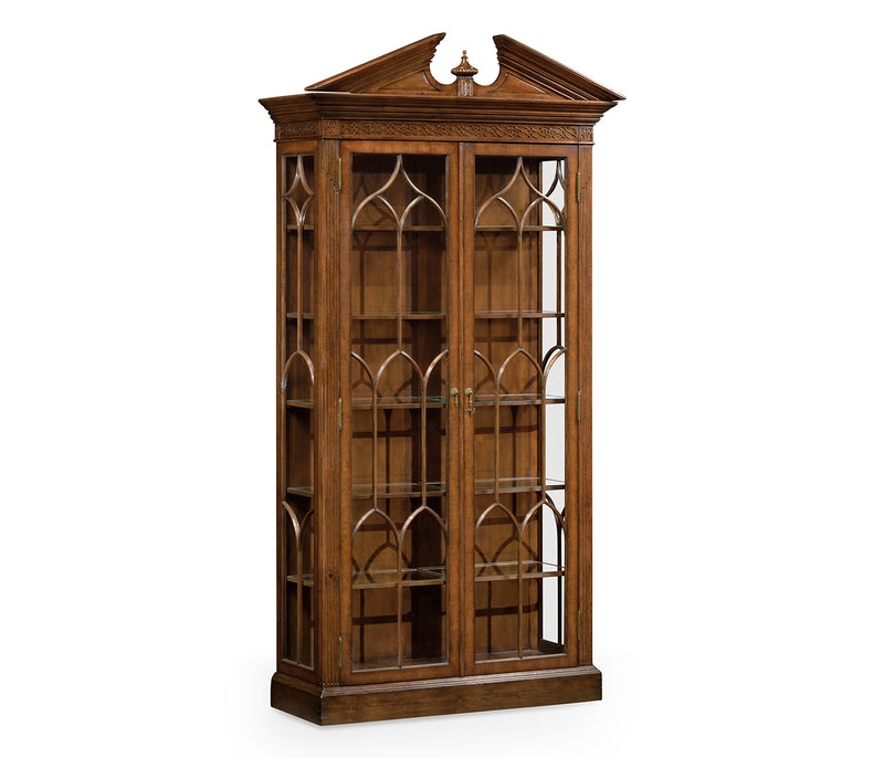 Windsor Collection - Glazed Walnut Display Cabinet