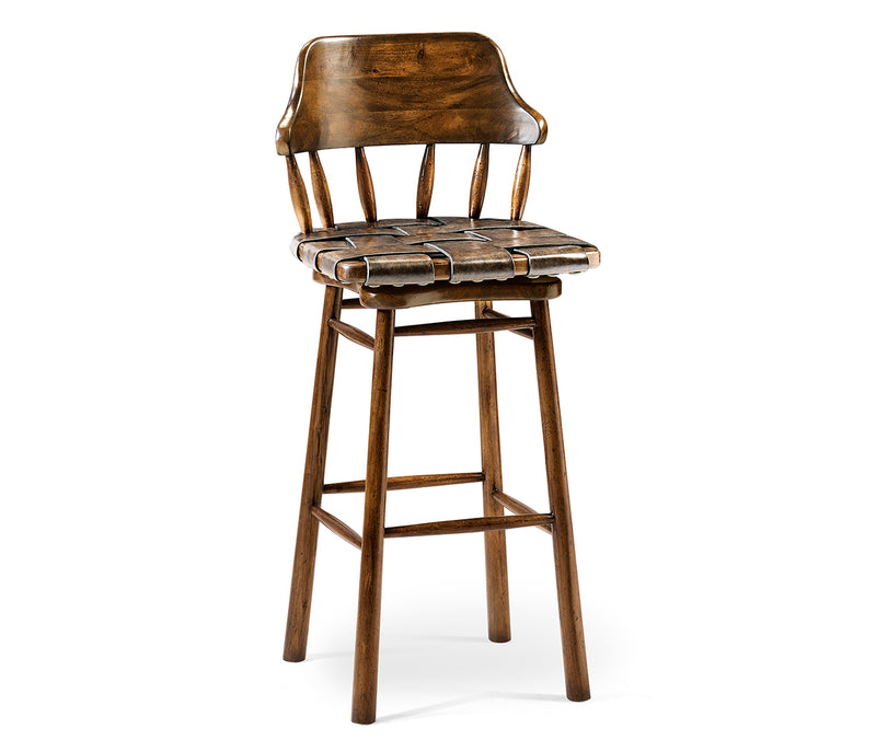 Country Farmhouse Collection - Country Style Leather Bar Stools