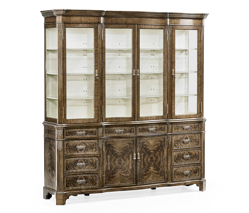 Buckingham Collection - Serpentine Architrave Bleached Mahogany China Cabinet