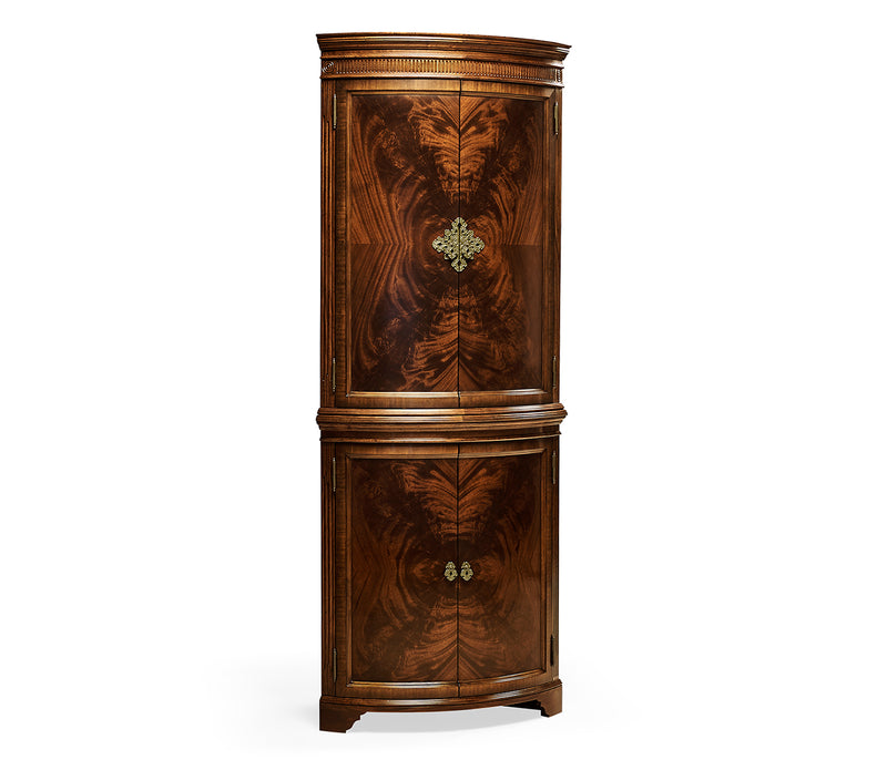 Buckingham Collection - Mahogany Curved Corner Cabinet