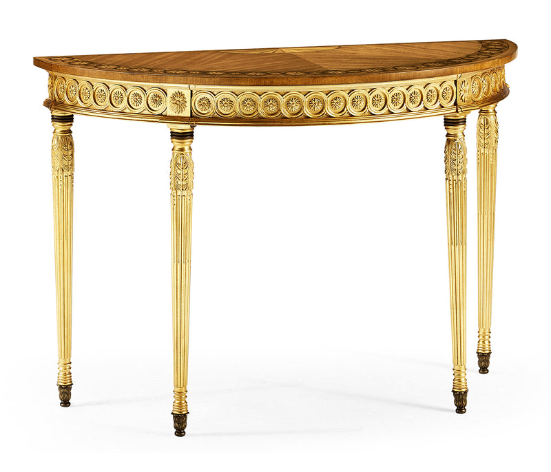 Versailles Collection - Gilded Demilune Console