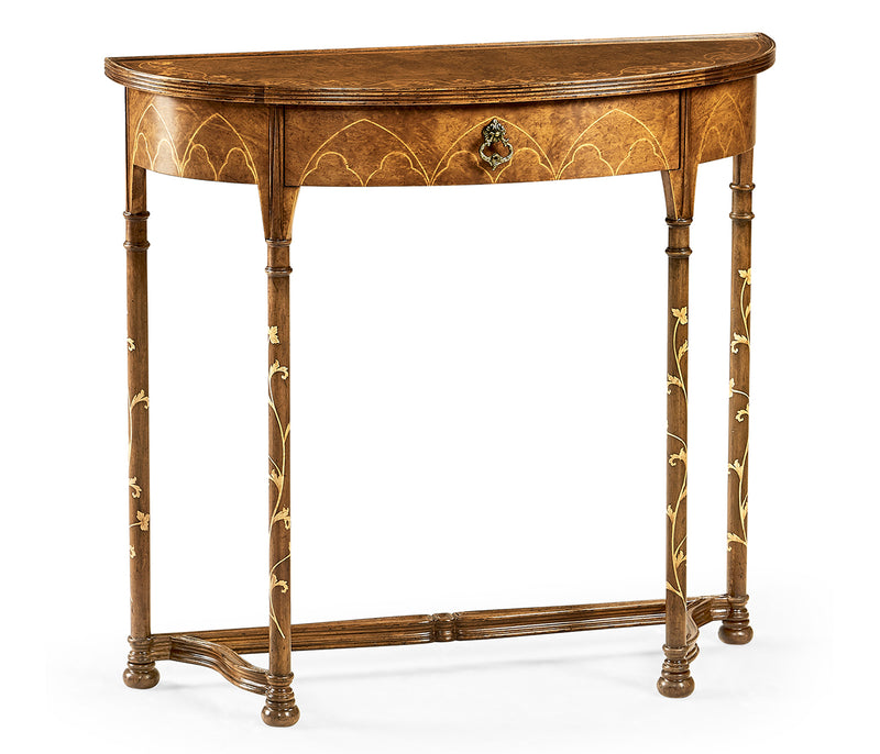 Windsor Collection - "Gothic" burl console