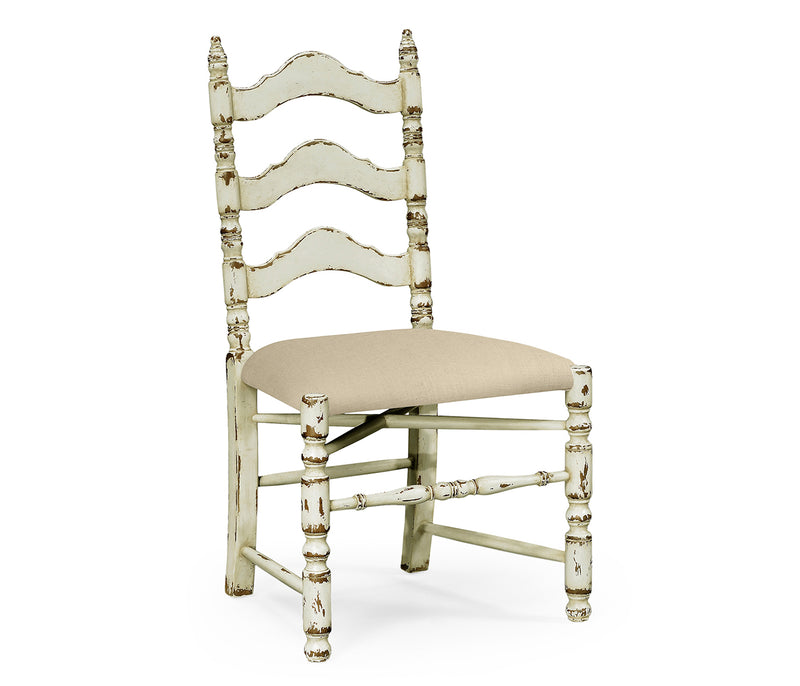 Country Farmhouse Collection - White Oak Ladder Back Country Chair (Side)