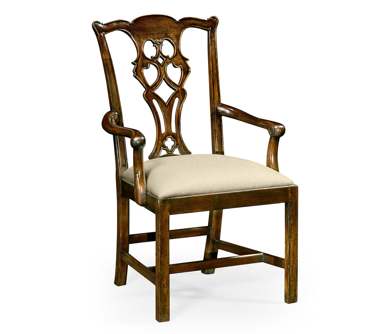 Windsor Collection - Windsor Chippendale Walnut Arm Chair