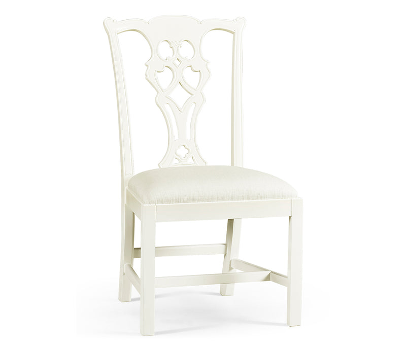 Reimagined Collection - Spark Chippendale White Side Chair