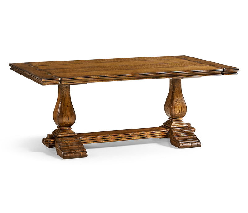 JC Edited - Huntingdon Collection - Figured Walnut Refectory Style Coffee Table