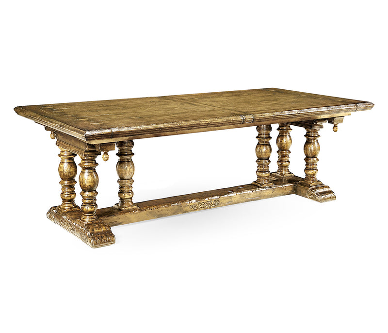 Sherwood Oak Collection - Elizabethan Style Natural Oak Extending Dining Table