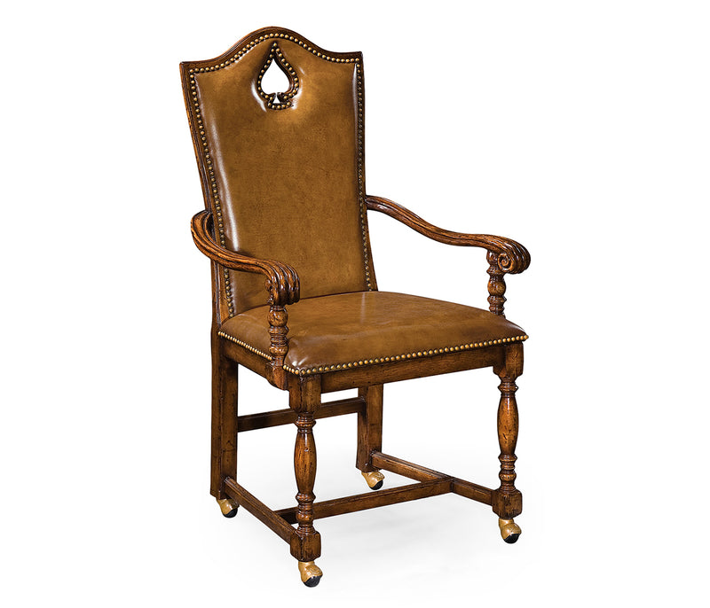 Country Farmhouse Collection - High Back Playing Card "Spade" Arm Chair