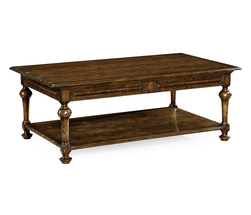 Sherwood Oak Collection - Elizabethan Style Dark Oak Coffee Table