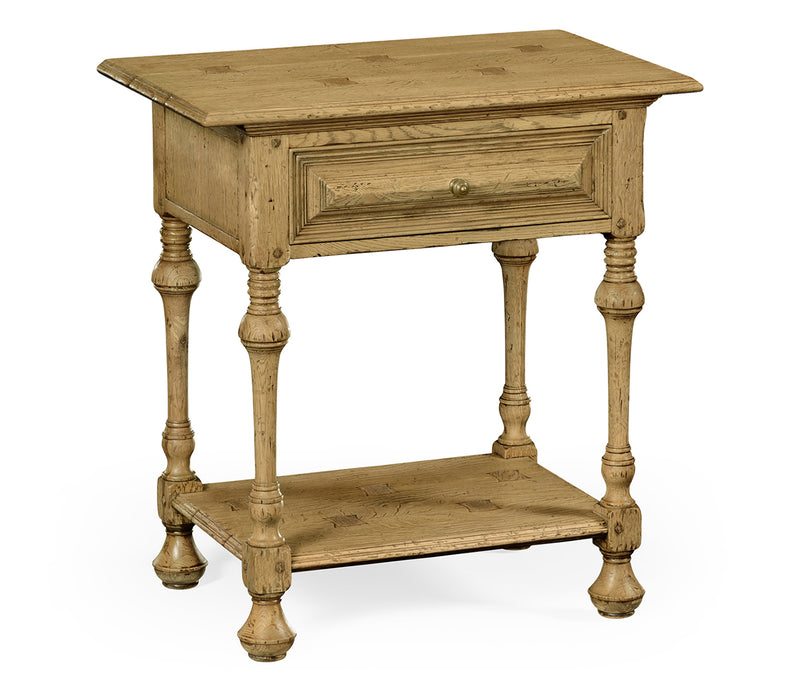 Sherwood Oak Collection - Elizabethan Style Natural Oak Rectangular Side Table