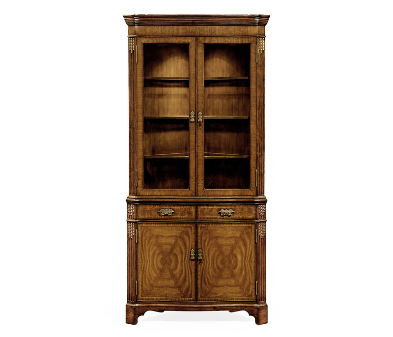 Windsor Collection - Serpentine Walnut Corner Cabinet