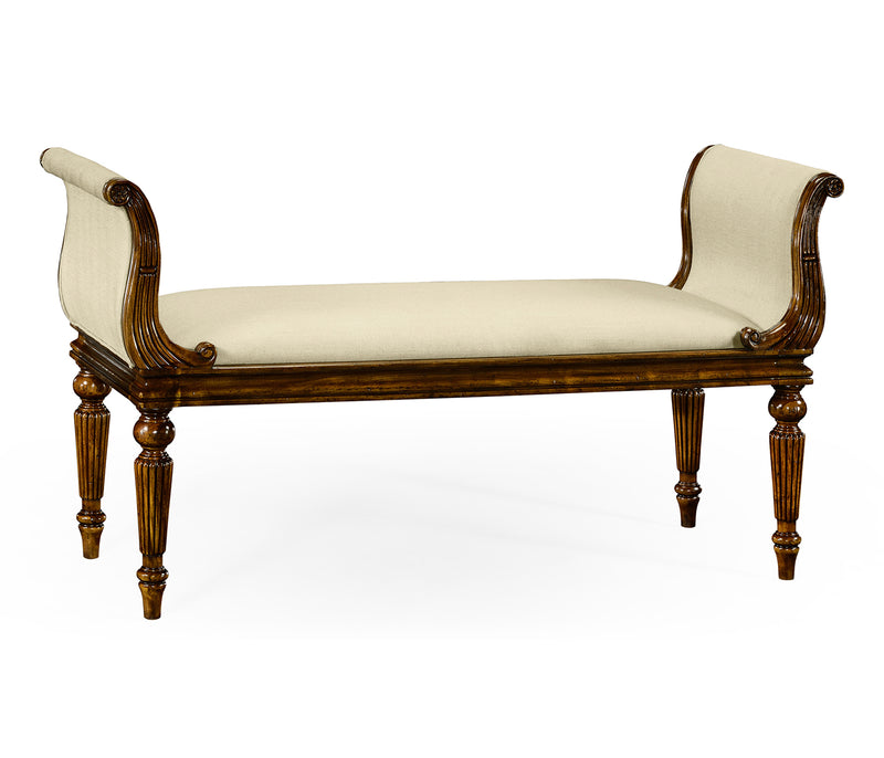 Country Farmhouse Collection - Neo-classical Walnut Bench