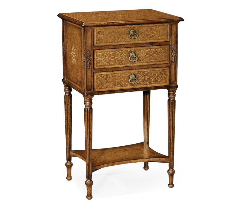 La Rochelle Collection - Walnut & Seaweed Chest on Stand