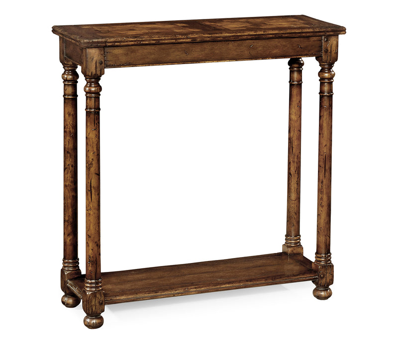 JC Edited - Huntingdon Collection - Small Walnut Oyster Parquet Console