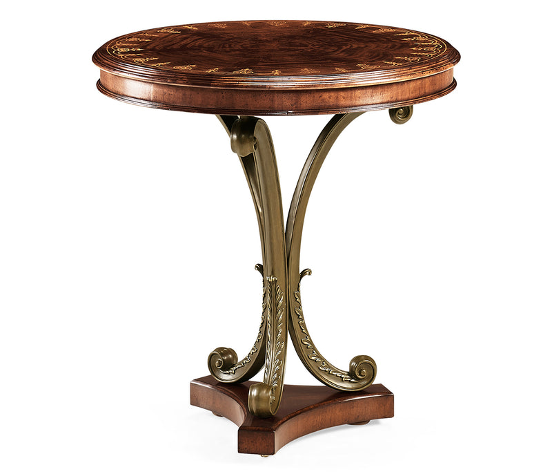 Buckingham Collection - Mahogany & Brass Round Side Table