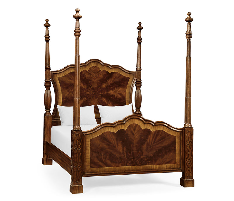 Buckingham Collection - Four Poster Mahogany UK Queen Bed