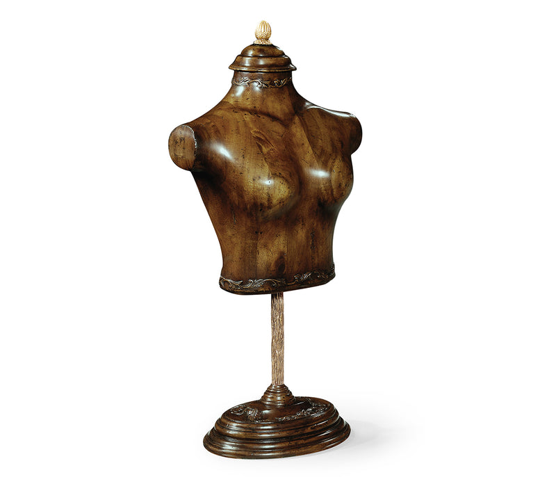 Country Farmhouse Collection - Large Female Wooden Mannequin & Torso on Stand