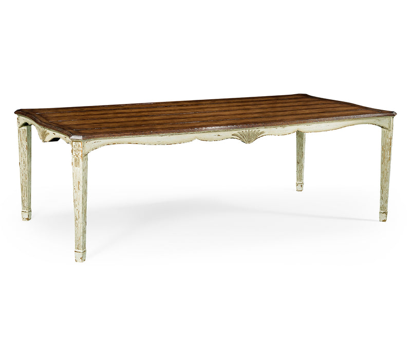 Country Farmhouse Collection - White rub-through dining table