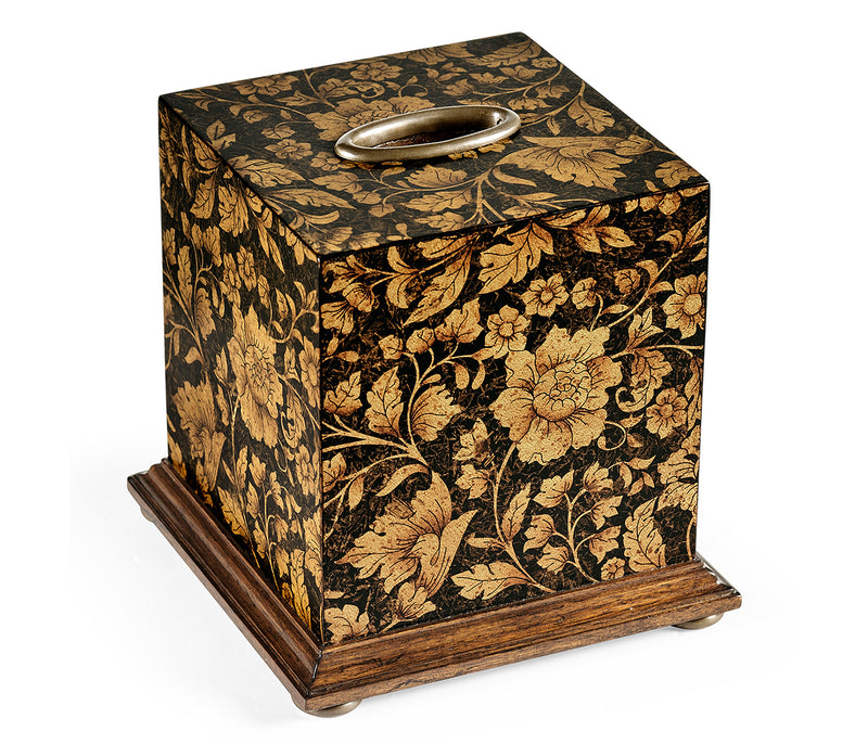 Hampton Collection - Black Chinoiserie Tissue Box