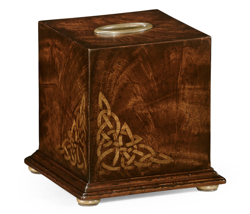 Buckingham Collection - Crotch Mahogany Tissue Box