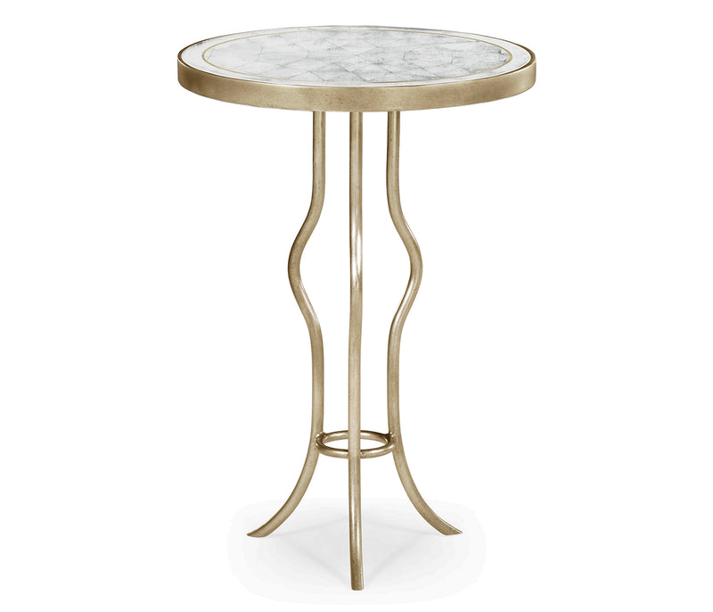 JC Modern - Luxe Collection - Églomisé & Silver Iron Round Wine Table