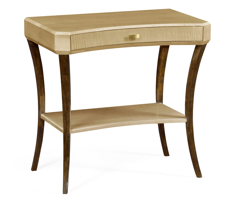 JC Modern - Opera Collection - Art Deco Rectangular Side Table with Drawer