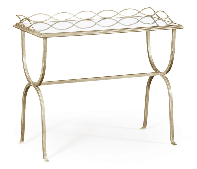 JC Modern - Luxe Collection - Églomisé & Silver Iron Drinks Table