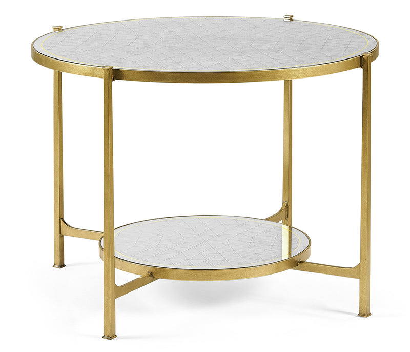 JC Modern - Luxe Collection - Églomisé & Gilt Iron Centre Table