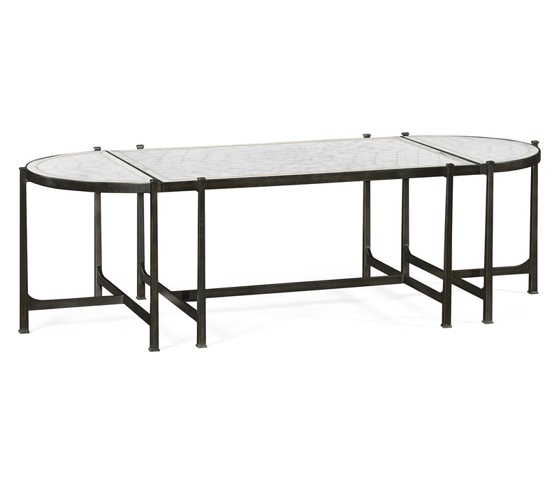 JC Modern - Luxe Collection - Églomisé & Bronze Iron Bunching Tables