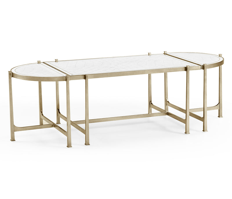 JC Modern - Luxe Collection - Églomisé & Silver Iron Bunching Tables