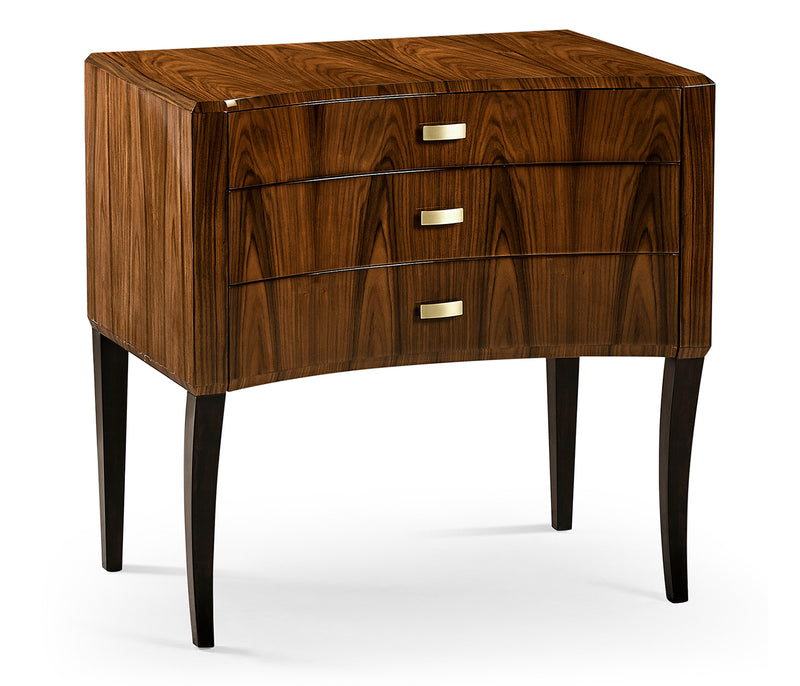 JC Modern - Santos Collection - Art Deco High Lustre Curved Chest of Drawers