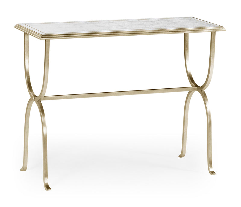 JC Modern - Luxe Collection - Églomisé & Silver Iron Horseshoe Console