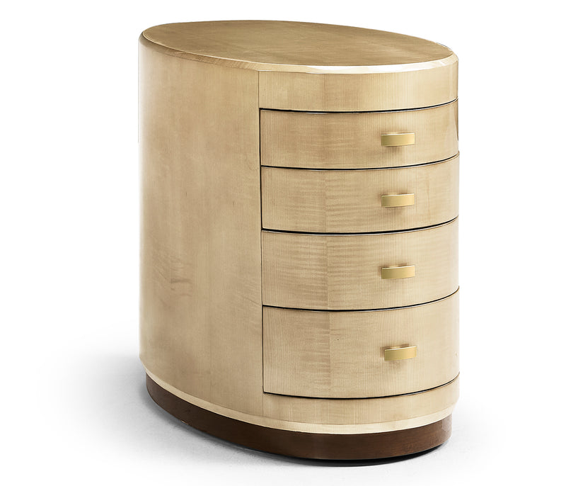 JC Modern - Opera Collection - Art Deco Oval Chest of Drawers