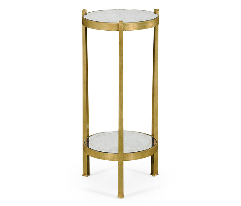 JC Modern - Luxe Collection - Églomisé & Gilded Iron Wine Table