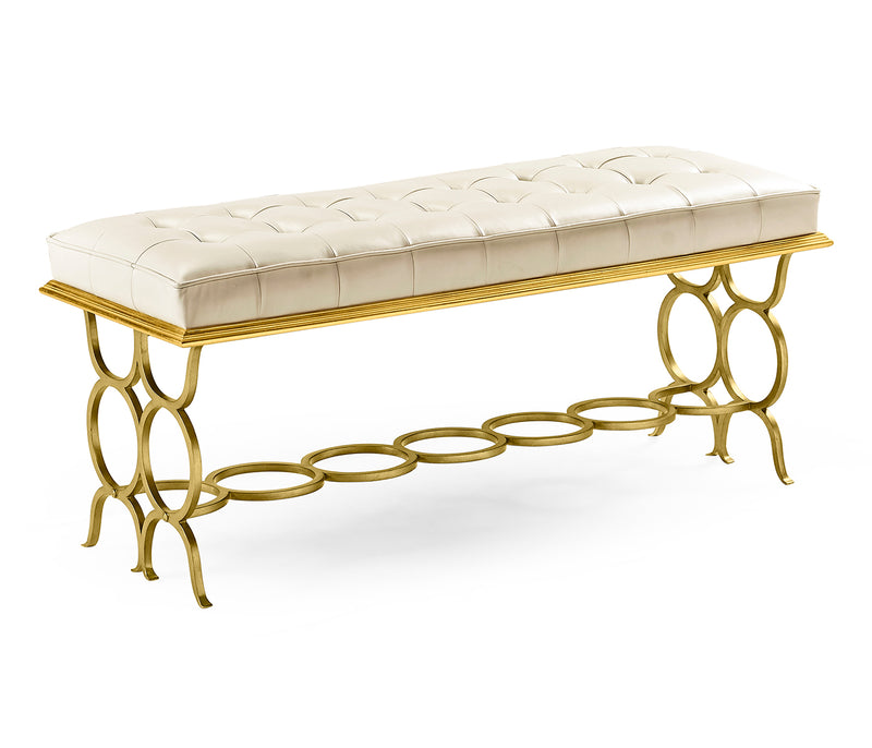 JC Modern - Luxe Collection - Gilded Iron "Circles" Bench