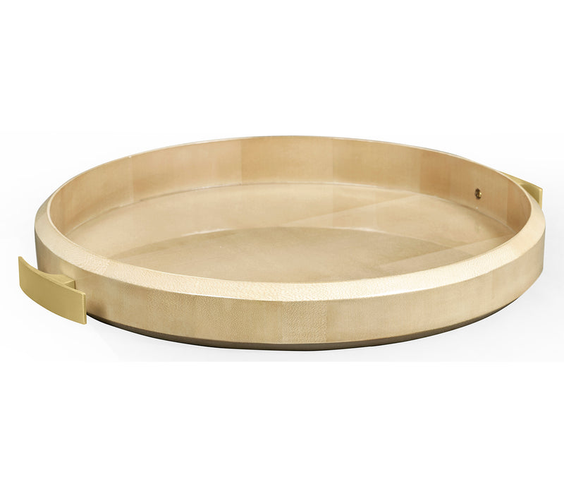 JC Modern - Opera Collection - Art Deco Round Tray with Brass