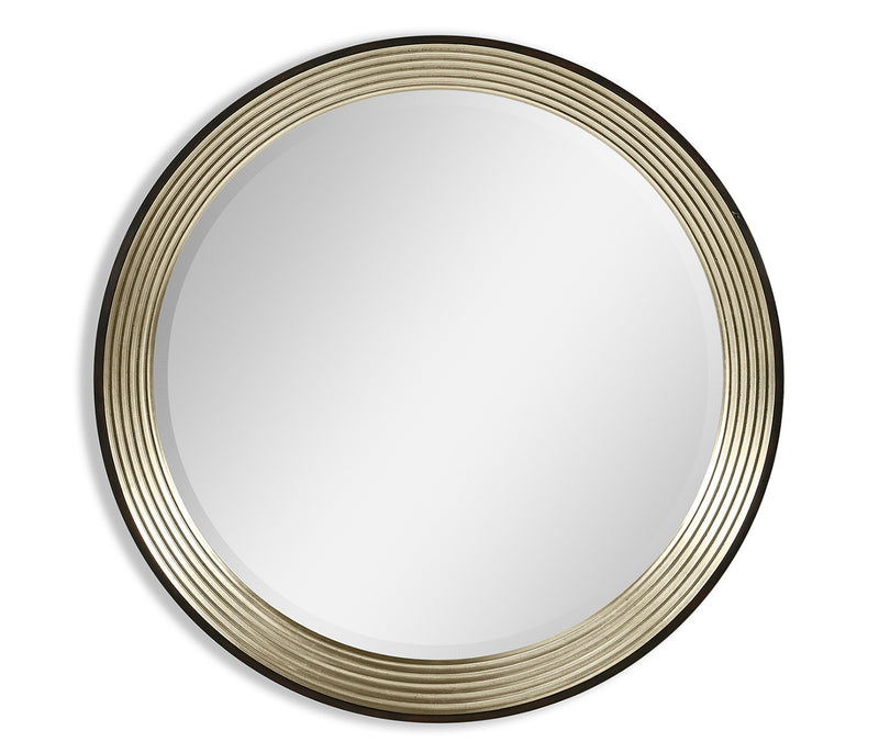 JC Modern - Luxe Collection - Contemporary Circular Recessed Silver Mirror