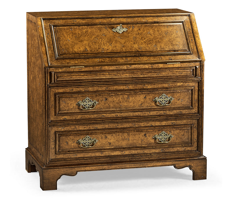 Nottinghamshire Collection - Queen Anne pollard veneer bureau cabinet (Base)