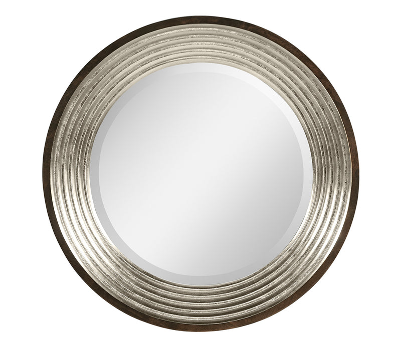 JC Modern - Belgravia Collection - Contemporary Circular Silver Espresso Recessed Mirror